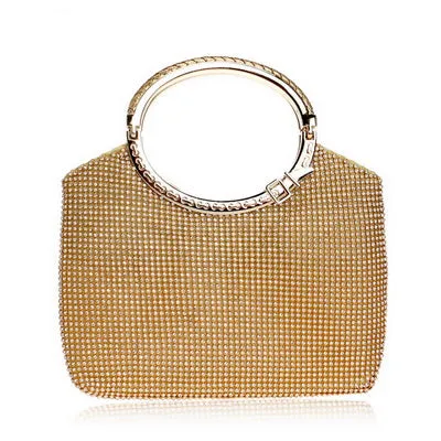 Women's Awesome Rhinestones Wedding Clutch Bags - Gold,Silver