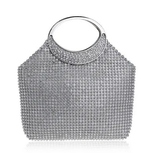 Women's Awesome Rhinestones Wedding Clutch Bags - Gold,Silver