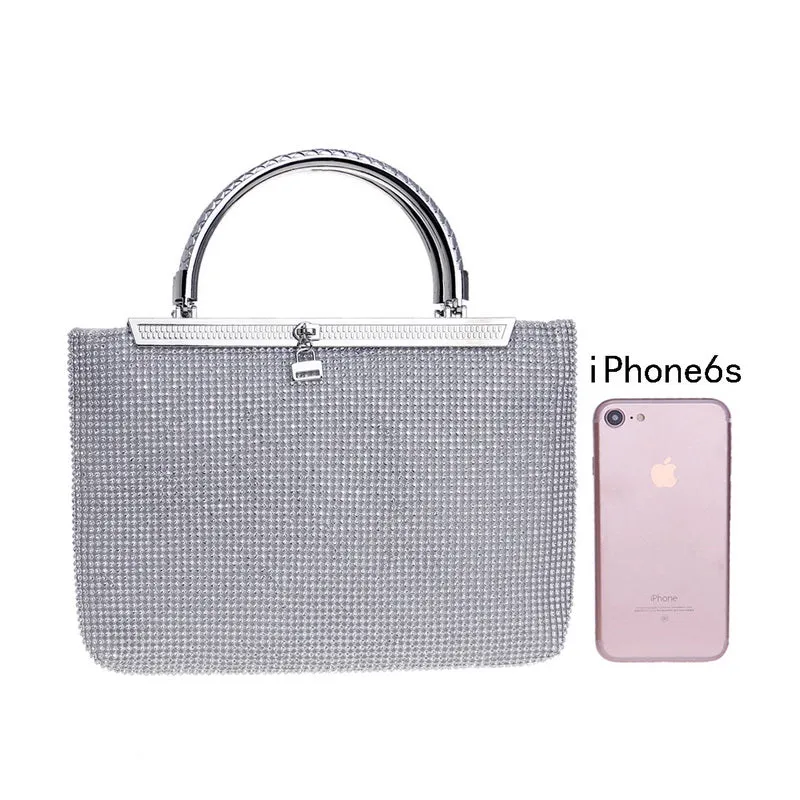 Women's Awesome Rhinestones Wedding Clutch Bags - Gold,Silver