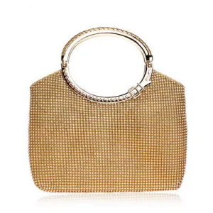 Women's Awesome Rhinestones Wedding Clutch Bags - Gold,Silver