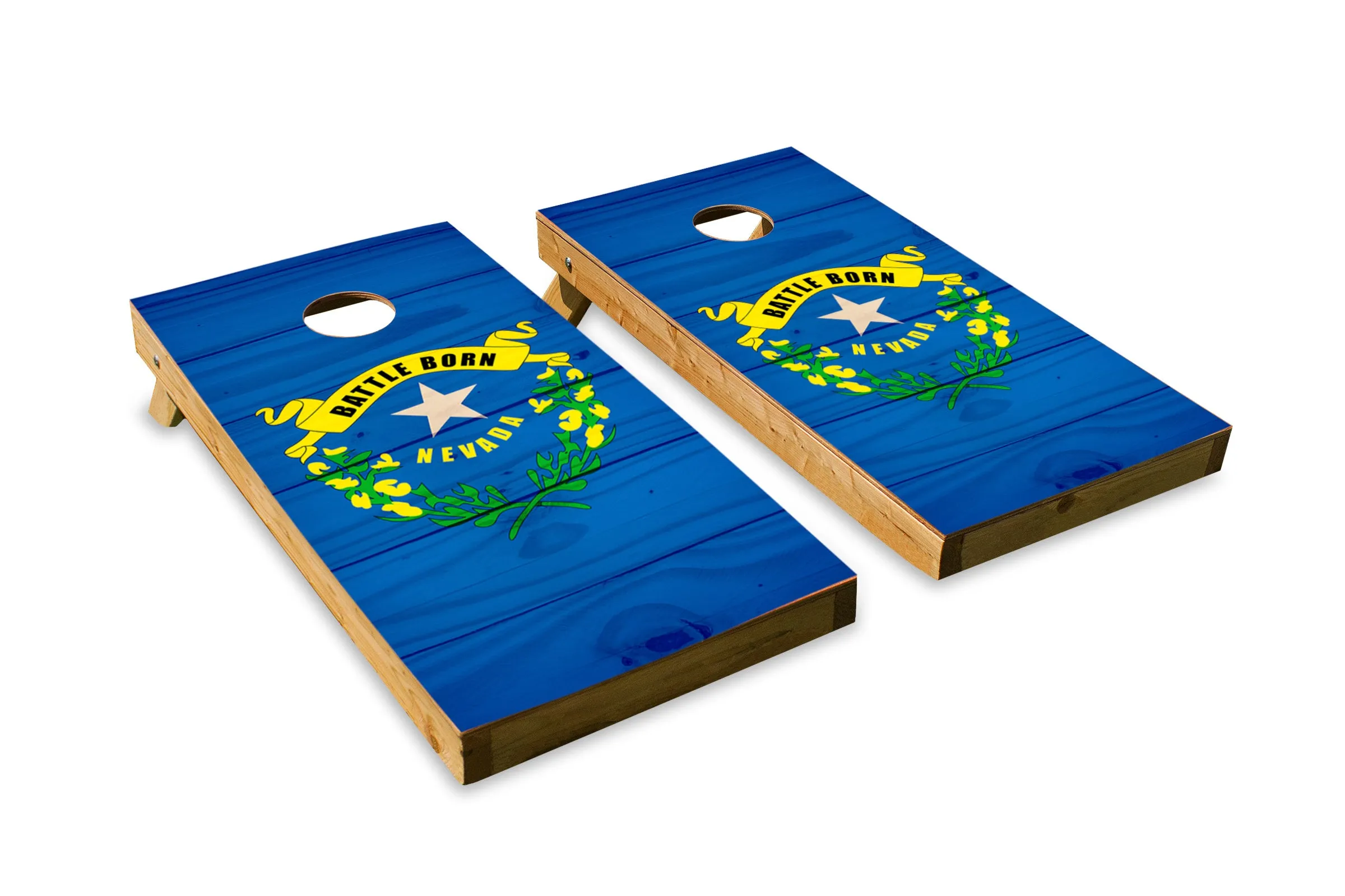 Wood Grain Nevada State Flag