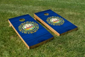Wood Grain New Hampshire State Flag
