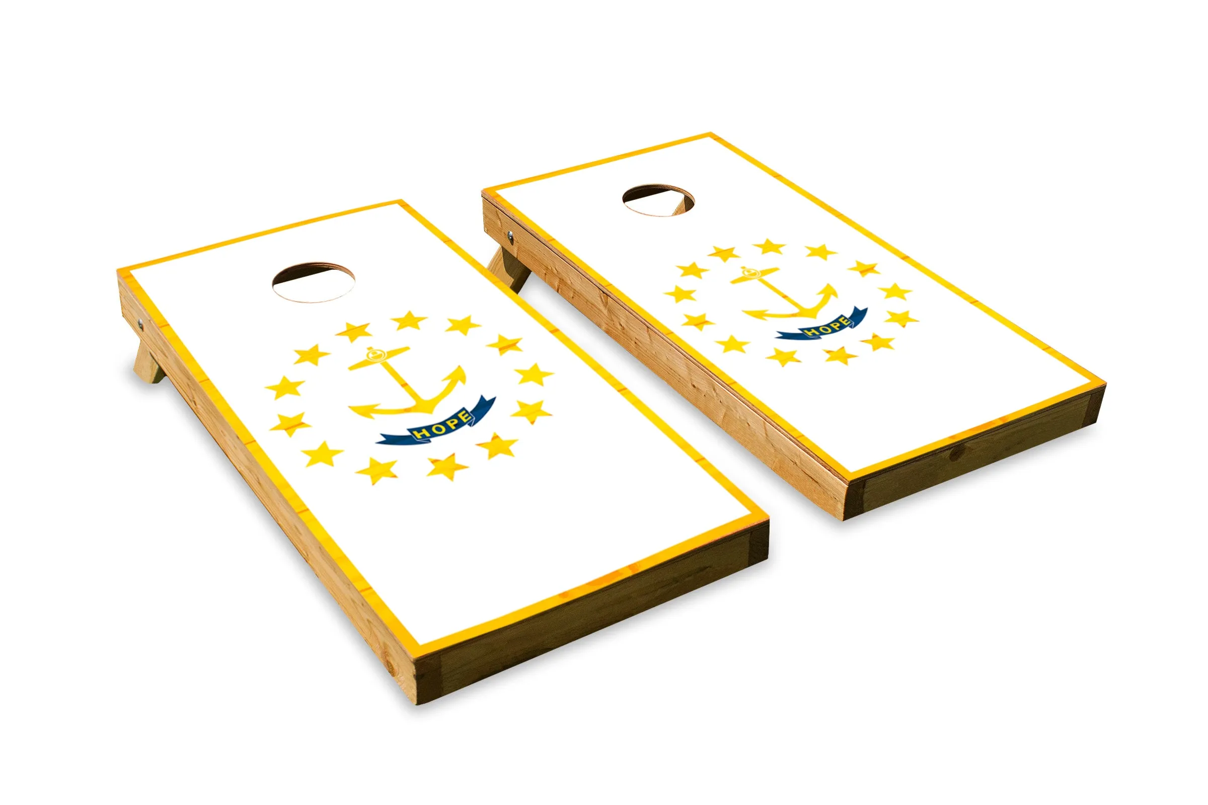 Wood Grain Rhode Island State Flag