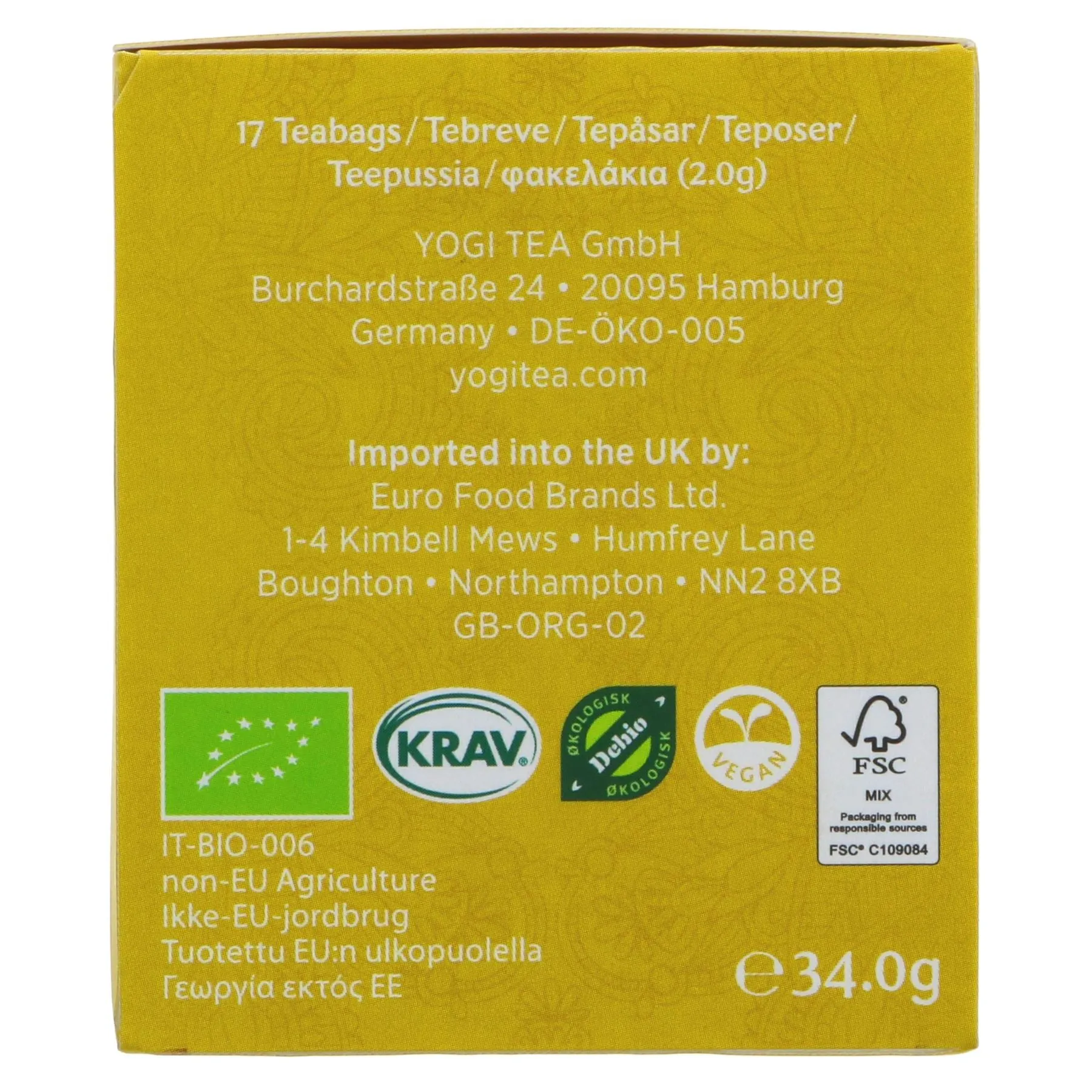 Yogi Tea | Turmeric Chai - Turmeric, Cinnamon, Ginger | 17 bags