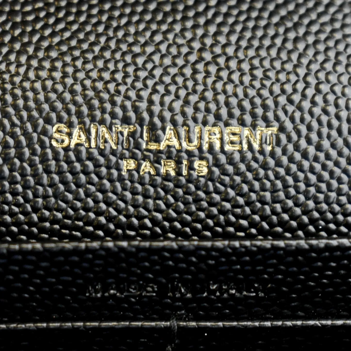 YVES SAINT LAURENT Cassandre Matelasse Chain Wallet Crossbody Bag Black
