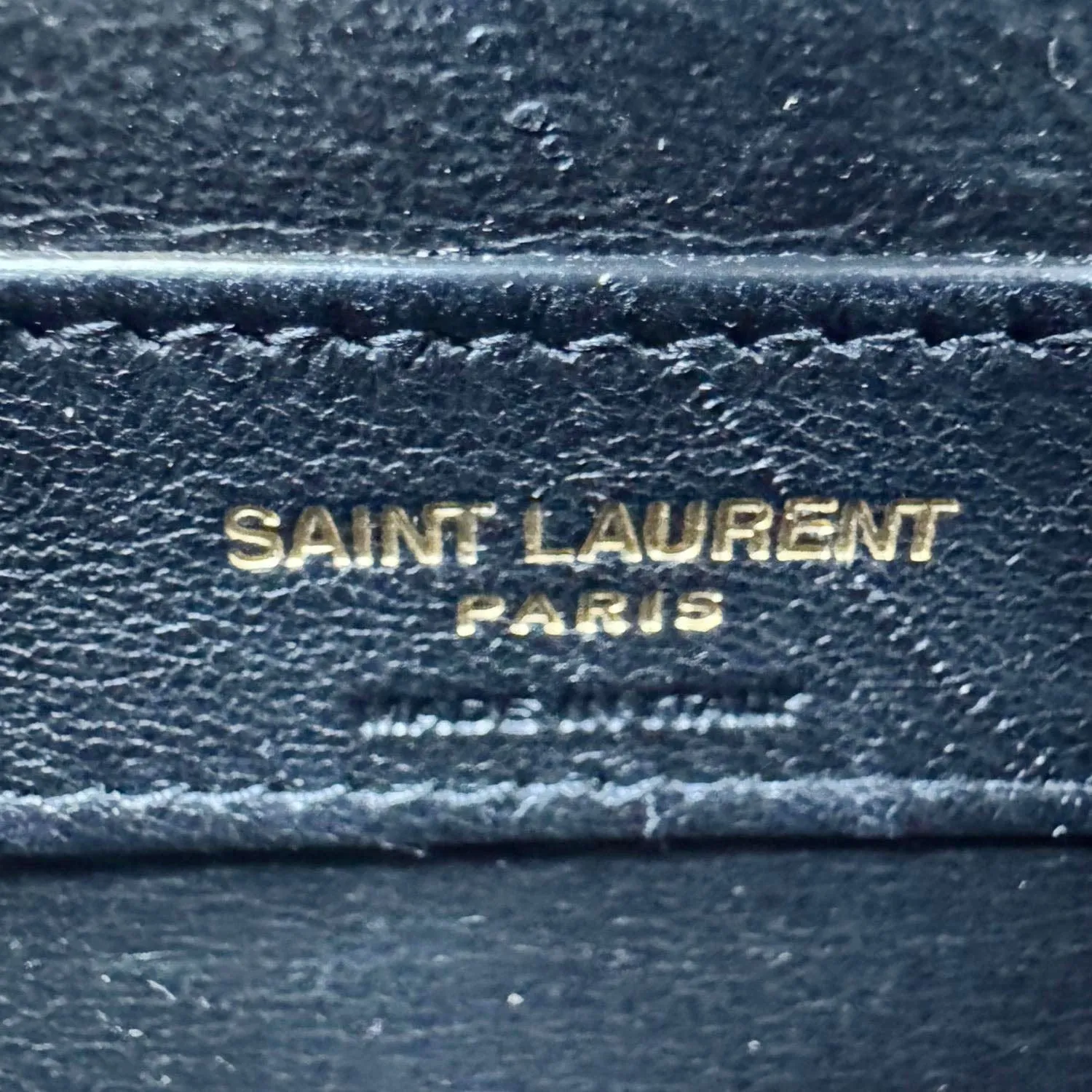 YVES SAINT LAURENT Kate Grain De Poudre Leather Chain Crossbody Bag Black