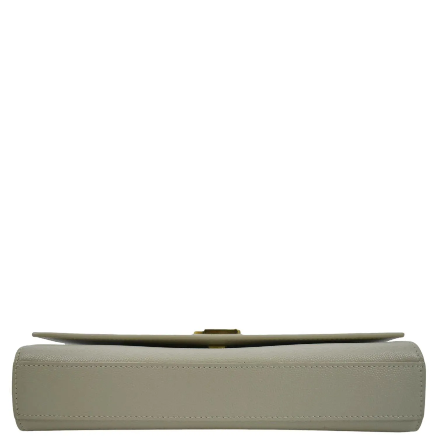 YVES SAINT LAURENT Kate Leather Chain Clutch Crossbody Bag White