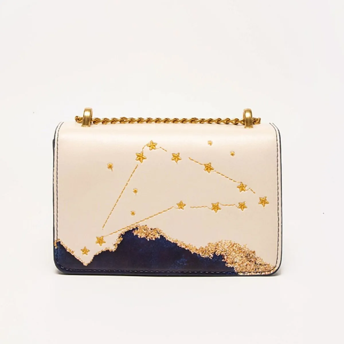 Zodiac Capricorn Embroidery Crossbody Bag